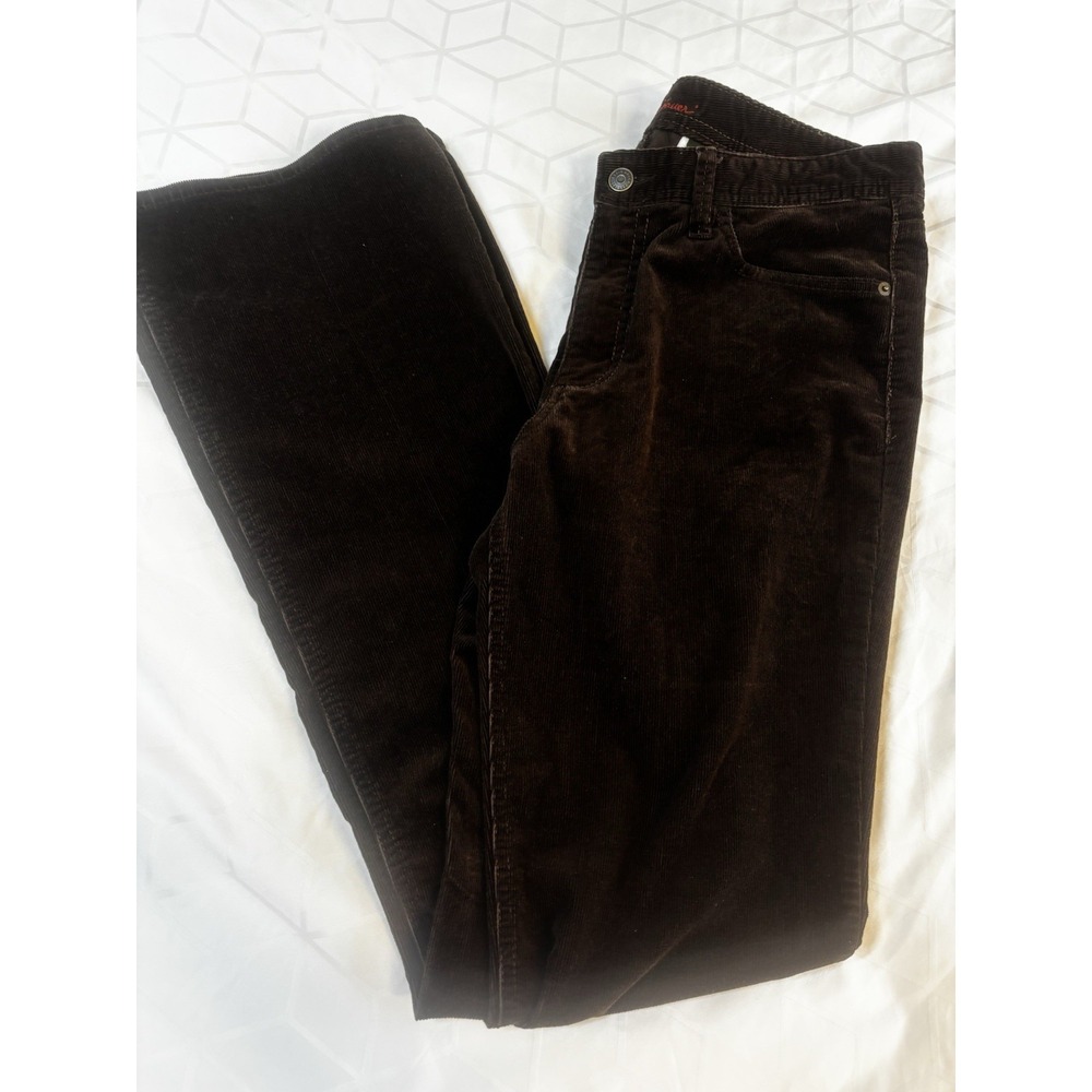 Vtg Eddie Bauer Corduroy Pants Women's 8 Collegiate Retro Heavy Tall High Rise